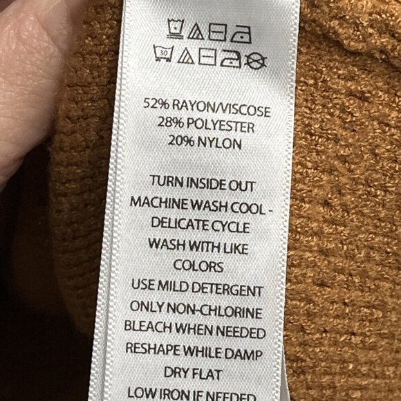 Tahari Sweater Blazer Women XS Brown Stretchy Knit Cardigan Exposed Seams Office - Picture 4 of 7